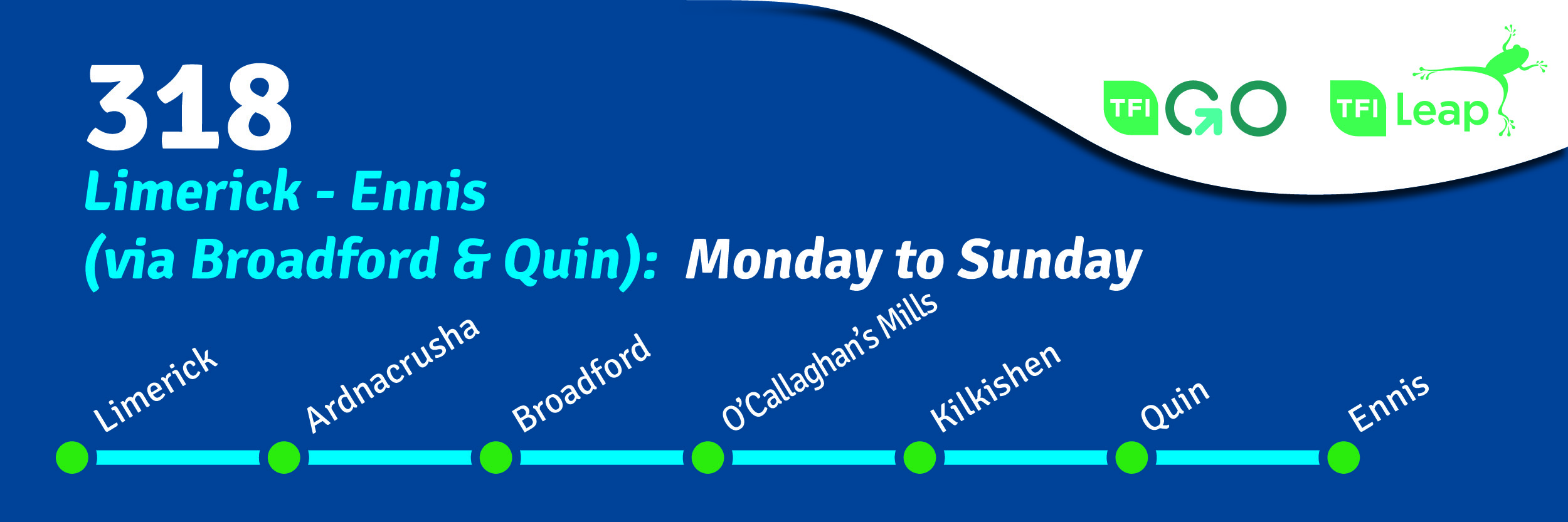 318 Ennis to Limerick: Monday to Sunday