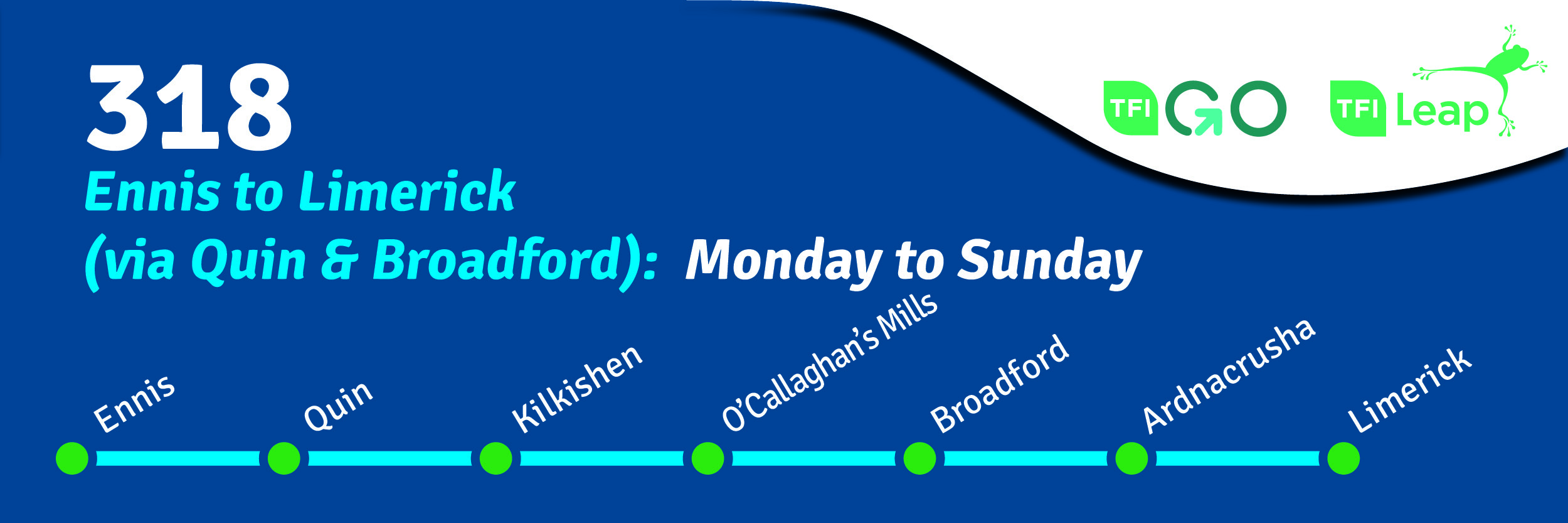 318 Ennis to Limerick: Monday to Sunday